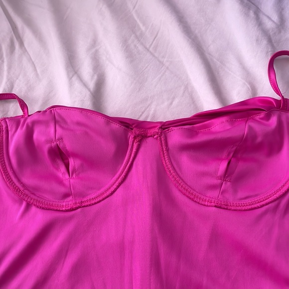 HOT PINK CORSET TOP - Picture 5 of 6